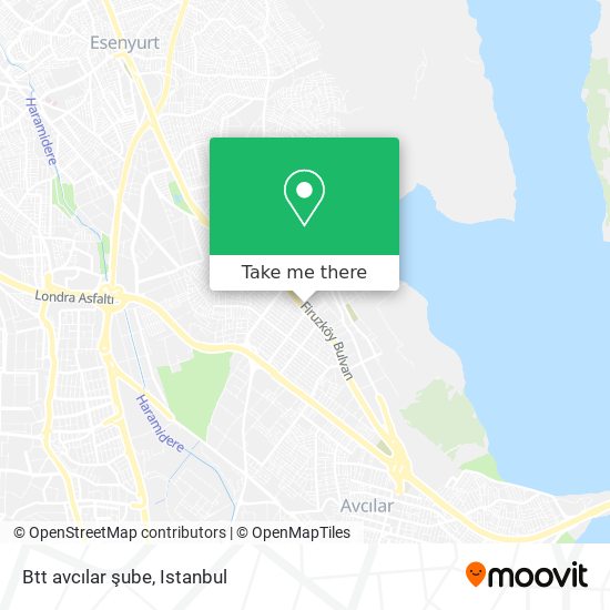 Btt avcılar şube map