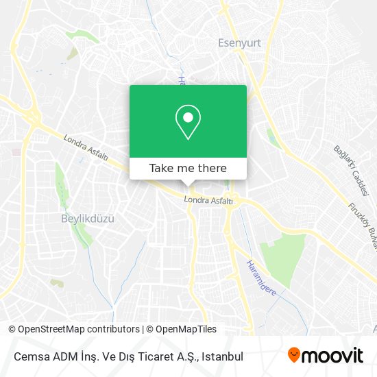 Cemsa ADM İnş. Ve Dış Ticaret A.Ş. map