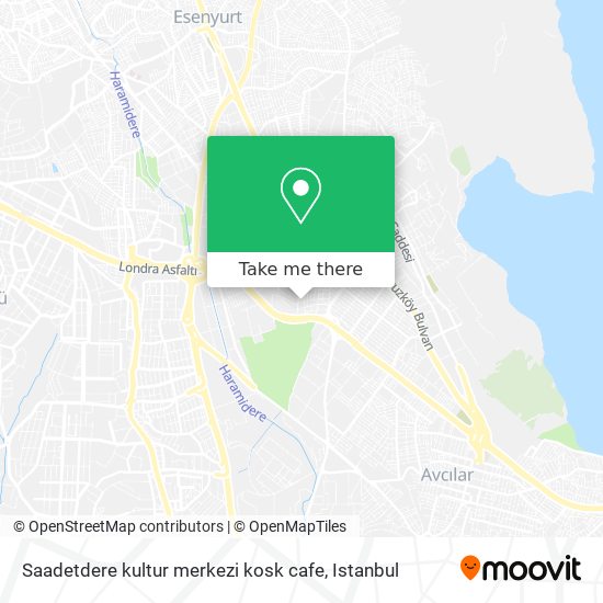 Saadetdere kultur merkezi kosk cafe map