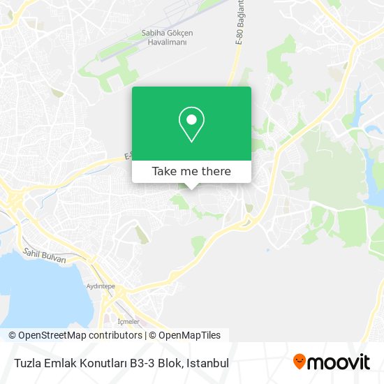 Tuzla Emlak Konutları B3-3 Blok map