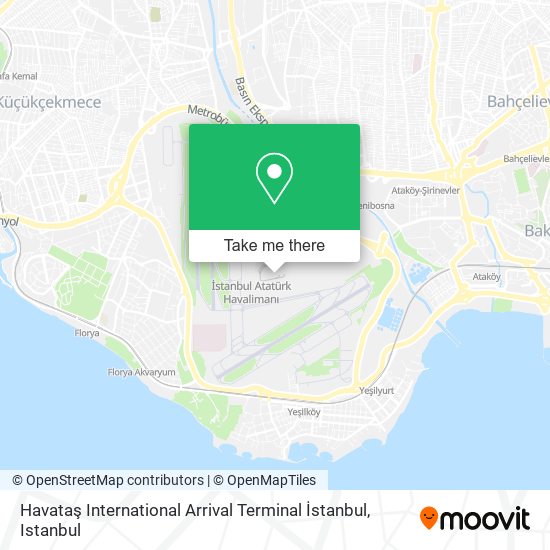 Havataş International Arrival Terminal İstanbul map