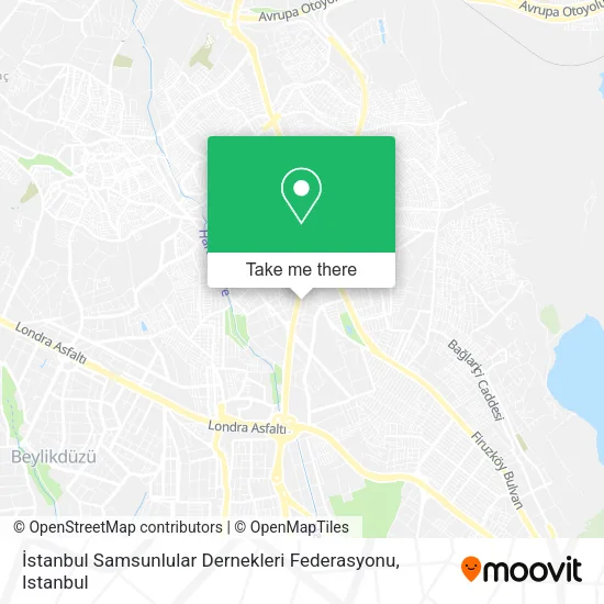 İstanbul Samsunlular Dernekleri Federasyonu map