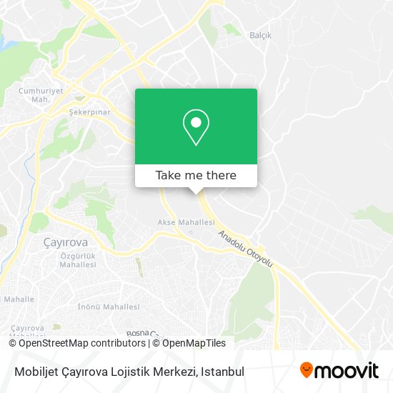 Mobiljet Çayırova Lojistik Merkezi map