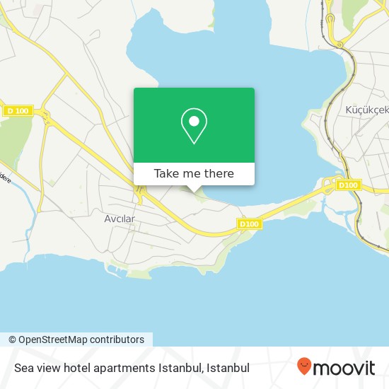 Sea view  hotel apartments Istanbul map