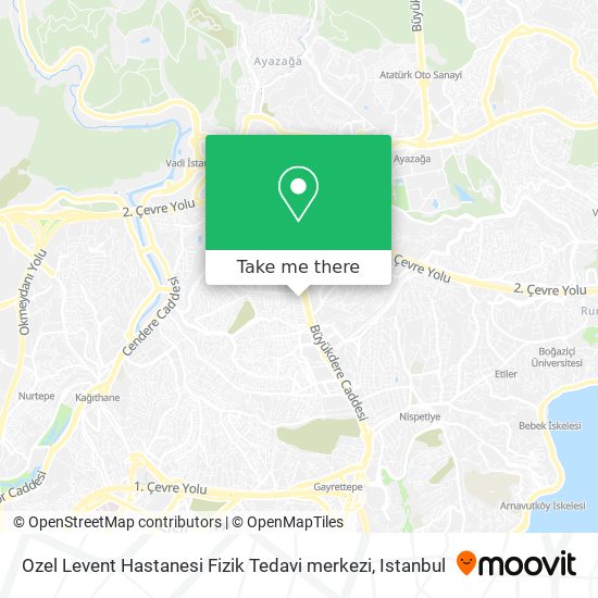 Ozel Levent Hastanesi Fizik Tedavi merkezi map