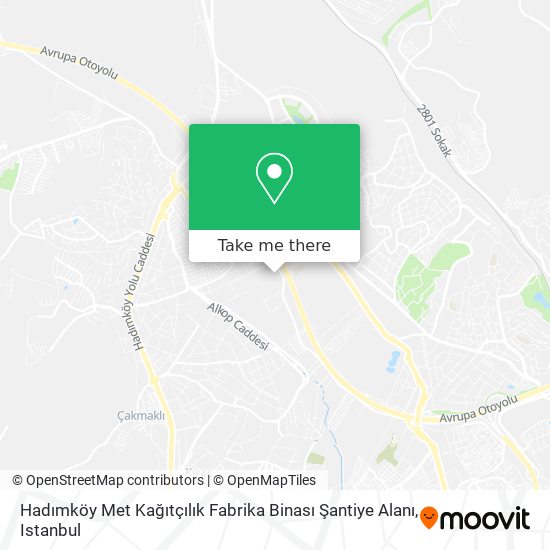 Hadımköy Met Kağıtçılık Fabrika Binası Şantiye Alanı map