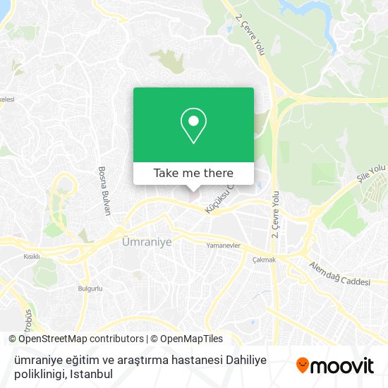 ümraniye eğitim ve araştırma hastanesi Dahiliye  poliklinigi map