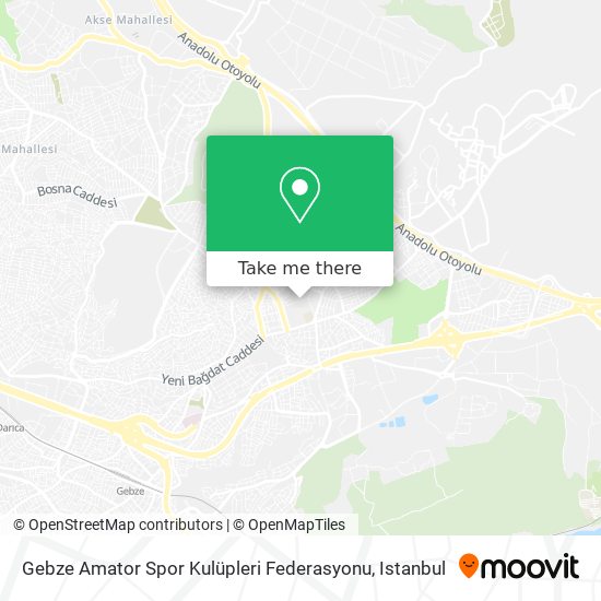 Gebze Amator Spor Kulüpleri Federasyonu map