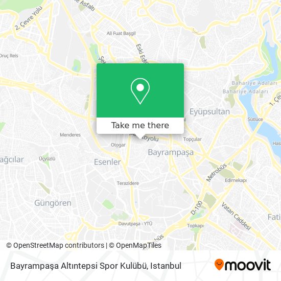 Bayrampaşa Altıntepsi Spor Kulübü map