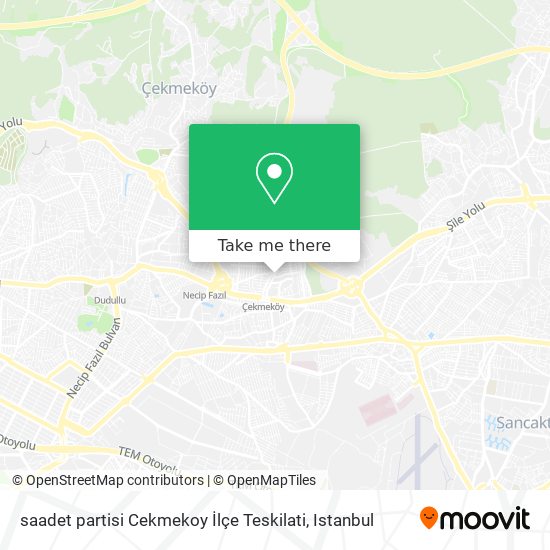 saadet partisi Cekmekoy İlçe Teskilati map