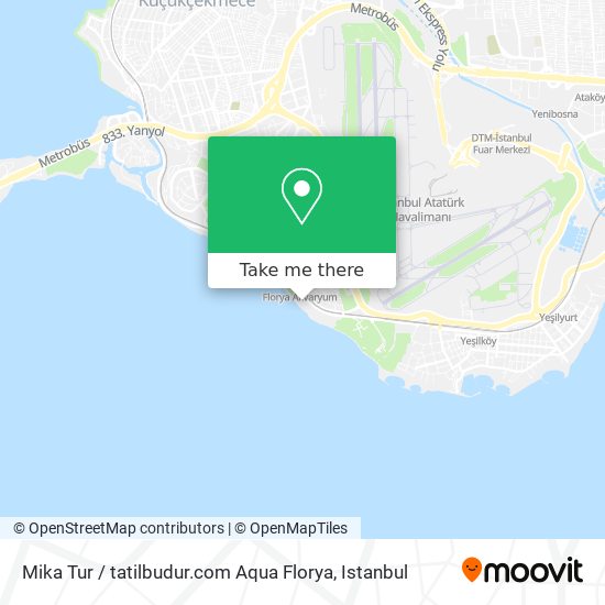 Mika Tur / tatilbudur.com Aqua Florya map