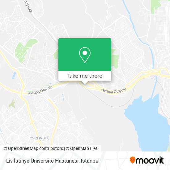Liv İstinye Üniversite Hastanesi map