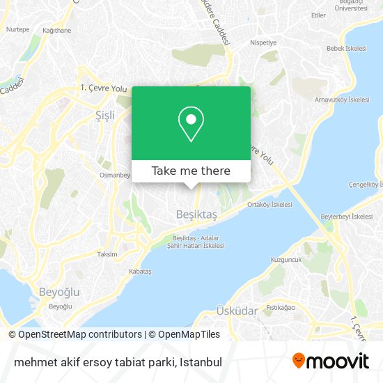 mehmet akif ersoy tabiat parki map