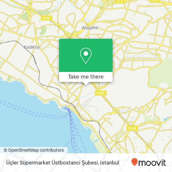 Üçler Süpermarket Üstbostanci Şubesi map