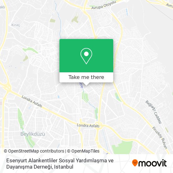 Esenyurt Alankentliler Sosyal Yardımlaşma ve Dayanışma Derneği map