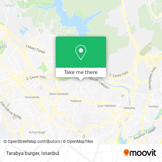 Tarabya burger map