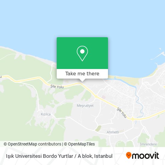 Işık Universitesi Bordo Yurtlar / A blok map