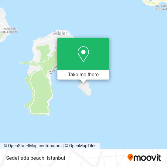 Sedef ada beach map
