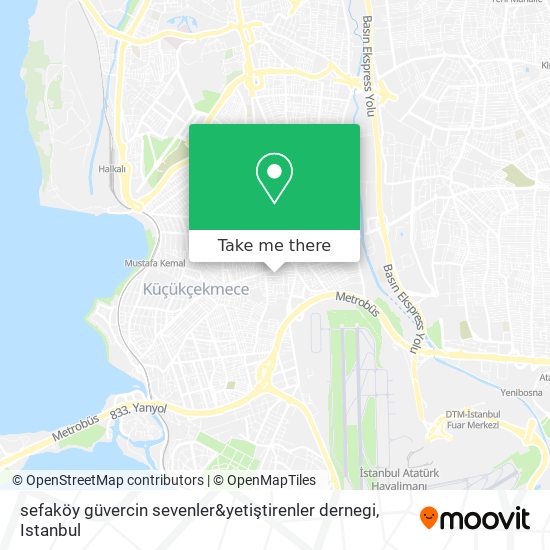 sefaköy güvercin sevenler&yetiştirenler dernegi map