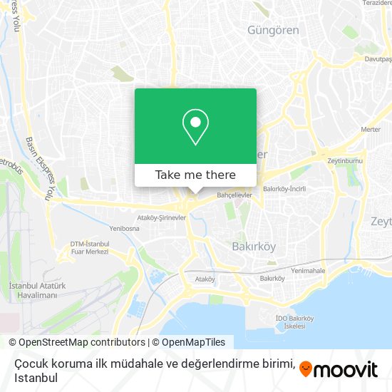 Çocuk koruma ilk müdahale ve değerlendirme birimi map