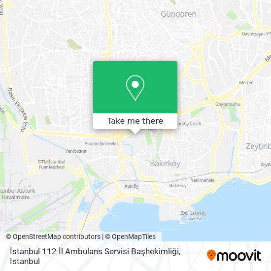 İstanbul 112 İl Ambulans Servisi Başhekimliği map