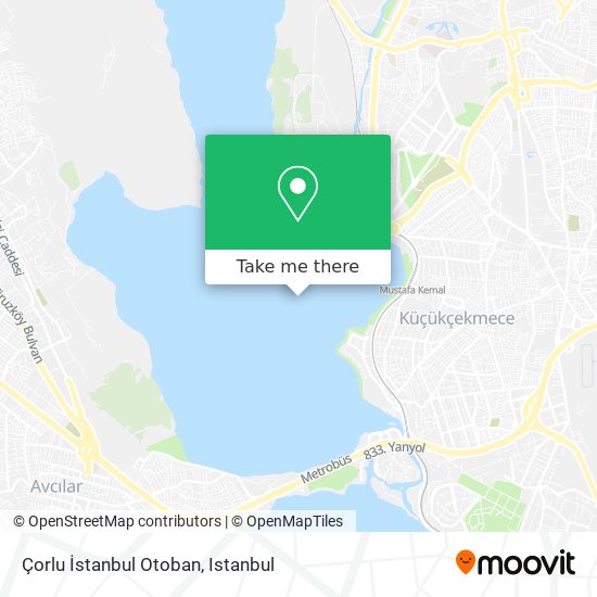 Çorlu İstanbul Otoban map