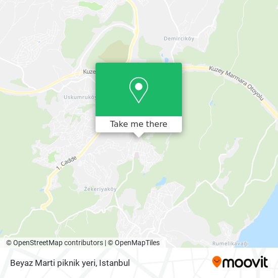 Beyaz Marti piknik yeri map
