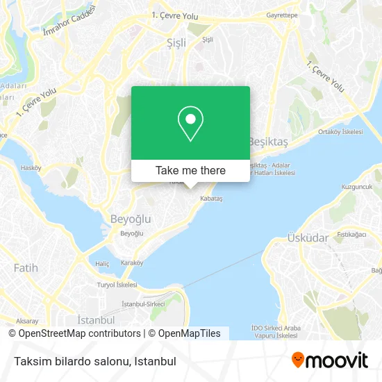 Taksim bilardo salonu map