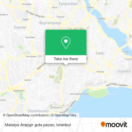 Malatya Arapgir gıda pazarı map
