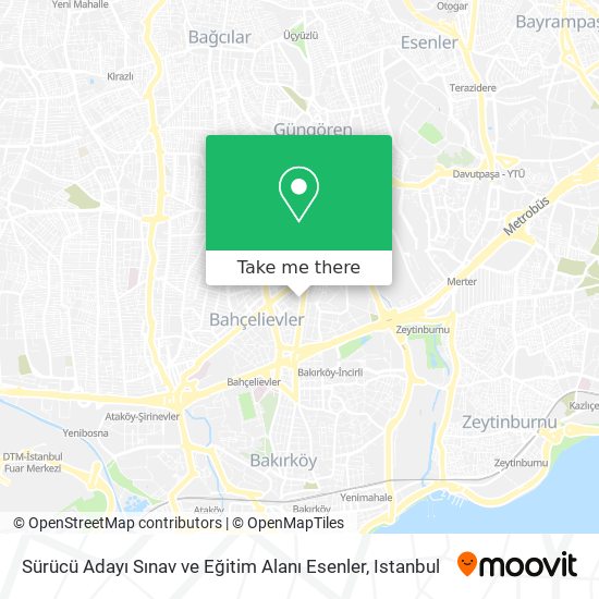 Sürücü Adayı Sınav ve Eğitim Alanı Esenler map