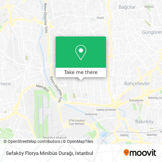 Sefaköy Florya Minibüs Durağı map