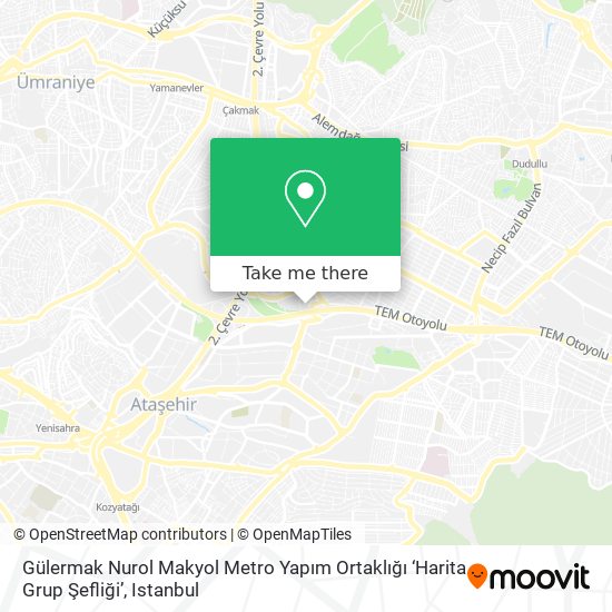 Gülermak Nurol Makyol Metro Yapım Ortaklığı ‘Harita Grup Şefliği’ map