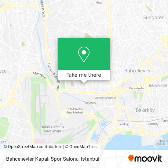 Bahcelievler Kapali Spor Salonu map