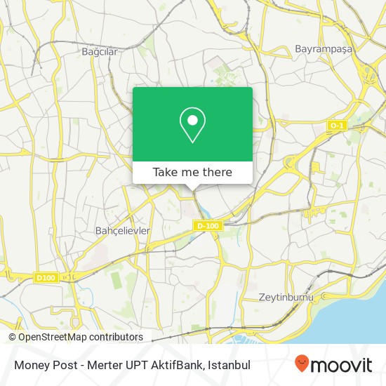 Money Post - Merter UPT AktifBank map