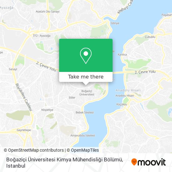 Boğaziçi Üniversitesi Kimya Mühendisliği Bölümü map