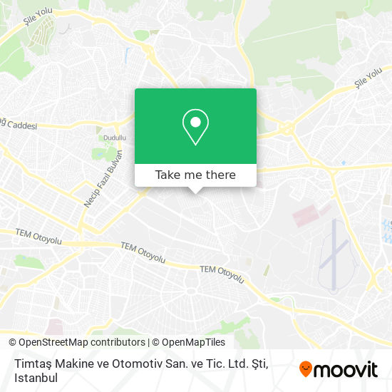 Timtaş Makine ve Otomotiv San. ve Tic. Ltd. Şti map