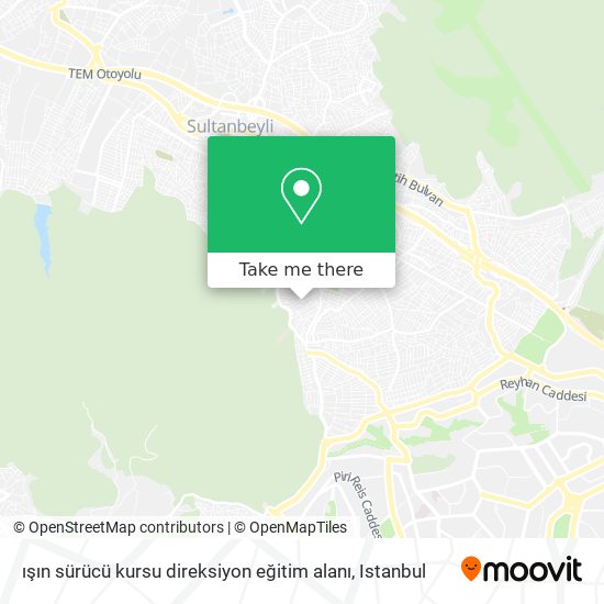 ışın sürücü kursu direksiyon eğitim alanı map
