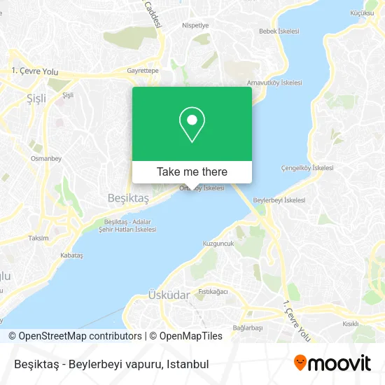 Beşiktaş - Beylerbeyi vapuru map