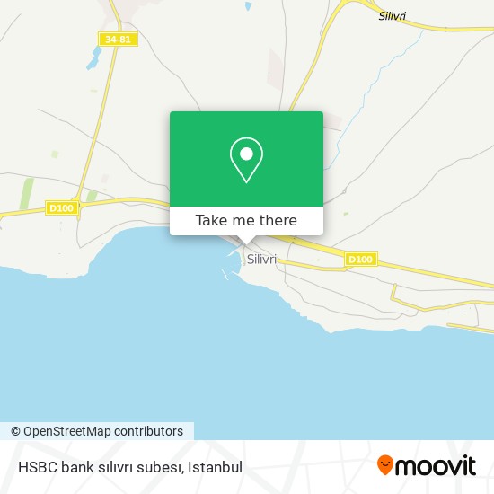 HSBC bank sılıvrı subesı map