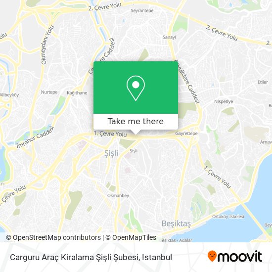 Carguru Araç Kiralama Şişli Şubesi map