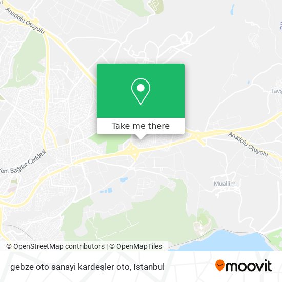 gebze oto sanayi kardeşler oto map