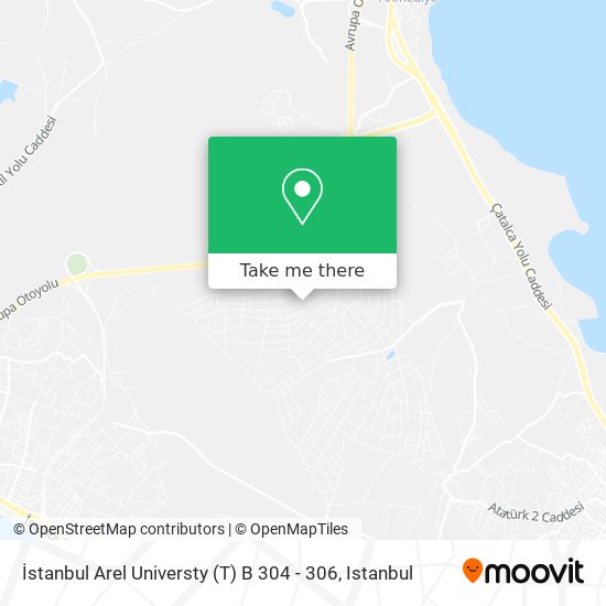 İstanbul Arel Universty (T) B 304 - 306 map