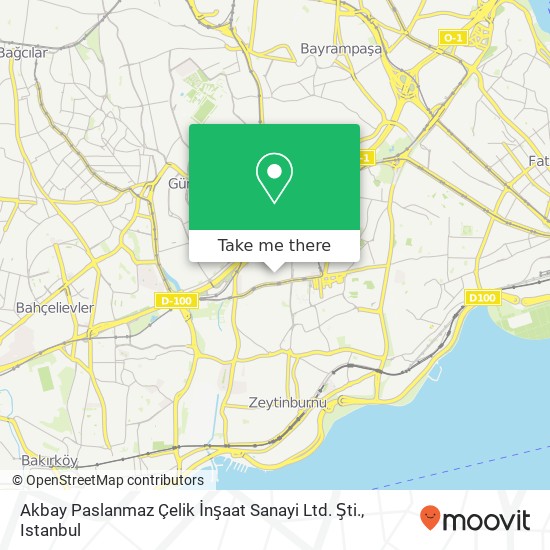 Akbay Paslanmaz Çelik İnşaat Sanayi Ltd. Şti. map