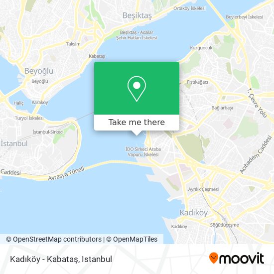 Kadıköy - Kabataş map