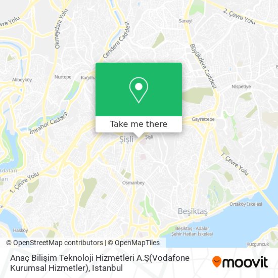 Anaç Bilişim Teknoloji Hizmetleri A.Ş(Vodafone Kurumsal Hizmetler) map