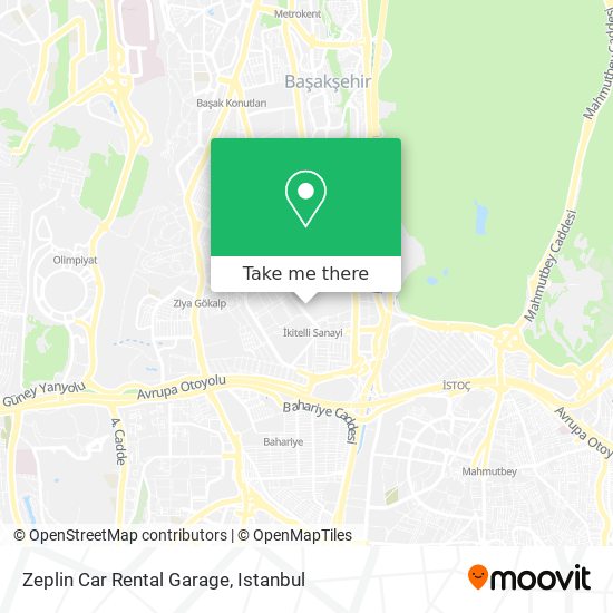 Zeplin Car Rental Garage map