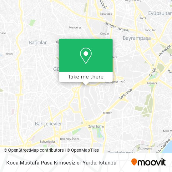 Koca Mustafa Pasa Kimsesizler Yurdu map