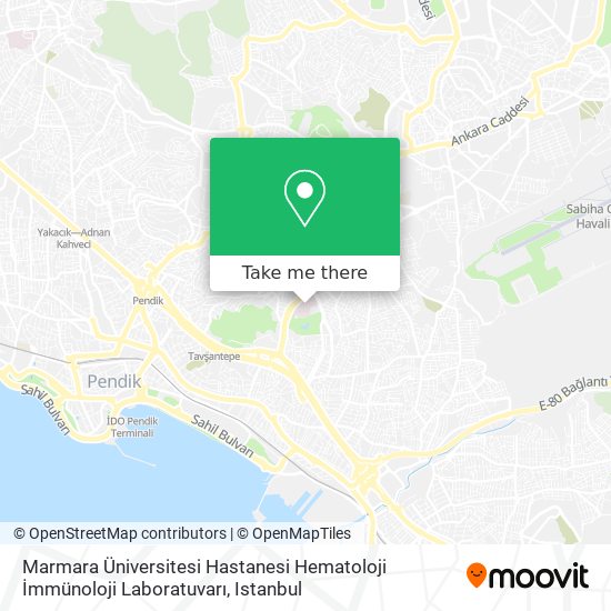 Marmara Üniversitesi Hastanesi Hematoloji İmmünoloji Laboratuvarı map