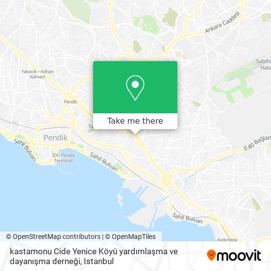 kastamonu Cide Yenice Köyü yardımlaşma ve dayanışma derneği map