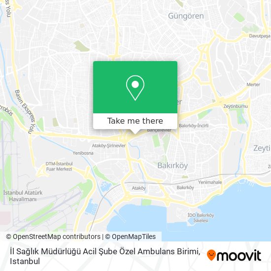 İl Sağlık Müdürlüğü Acil Şube Özel Ambulans Birimi map